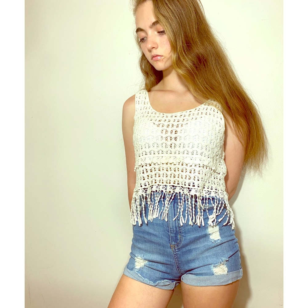 Super cute boho beach crop top